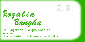 rozalia bangha business card
